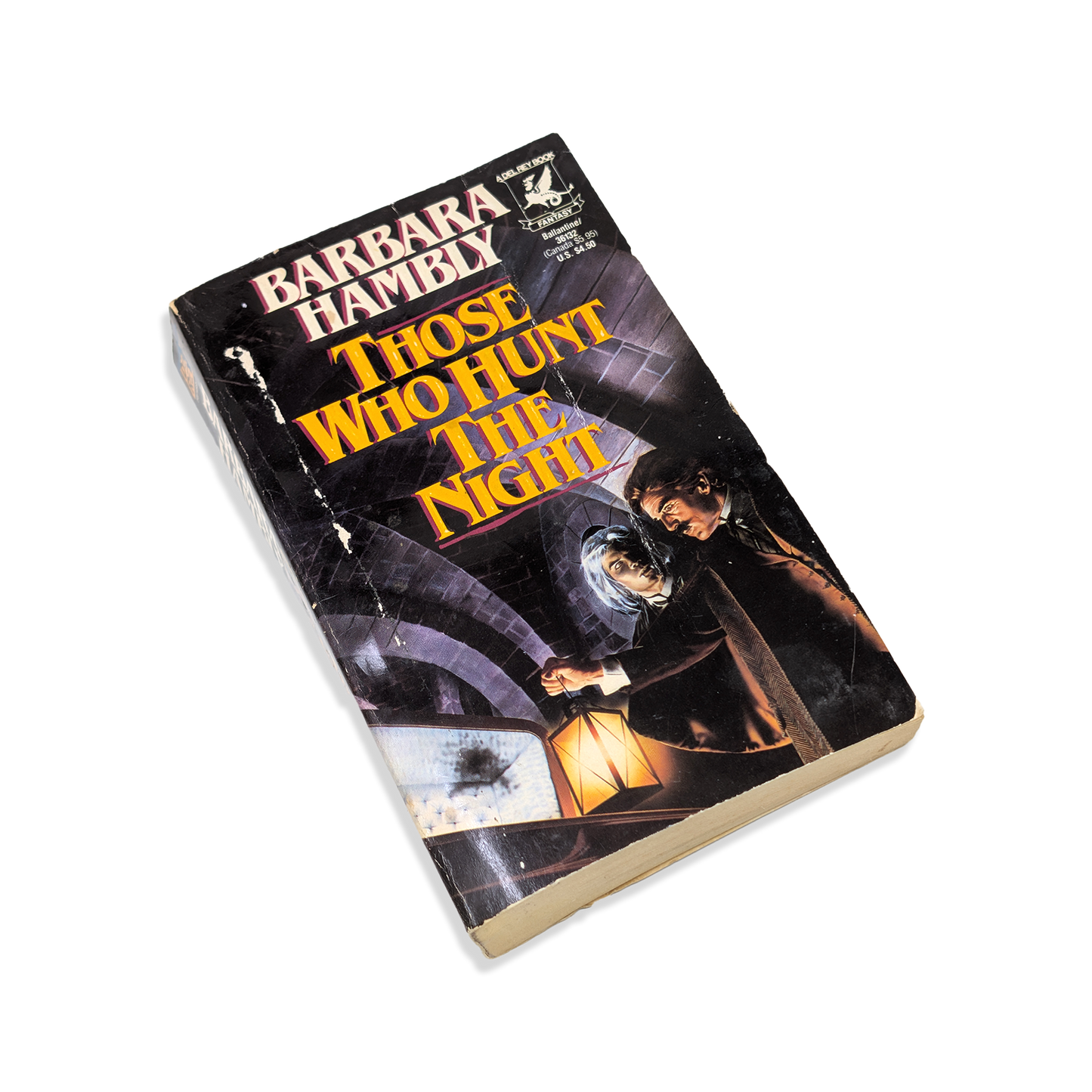 Book titled 'Those Who Hunt the Night' by Barbara Hamby on a white background