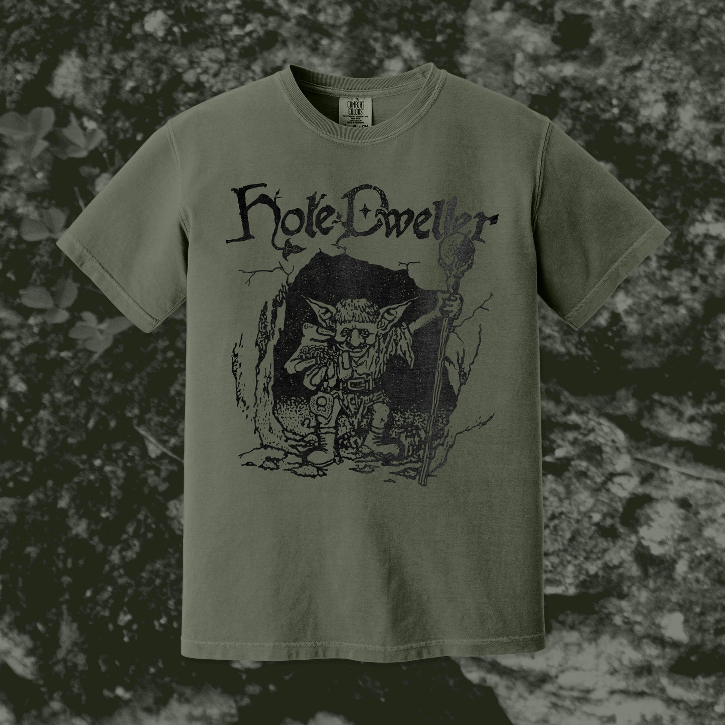 Hole Dweller Comfort Colors T-Shirt Moss
