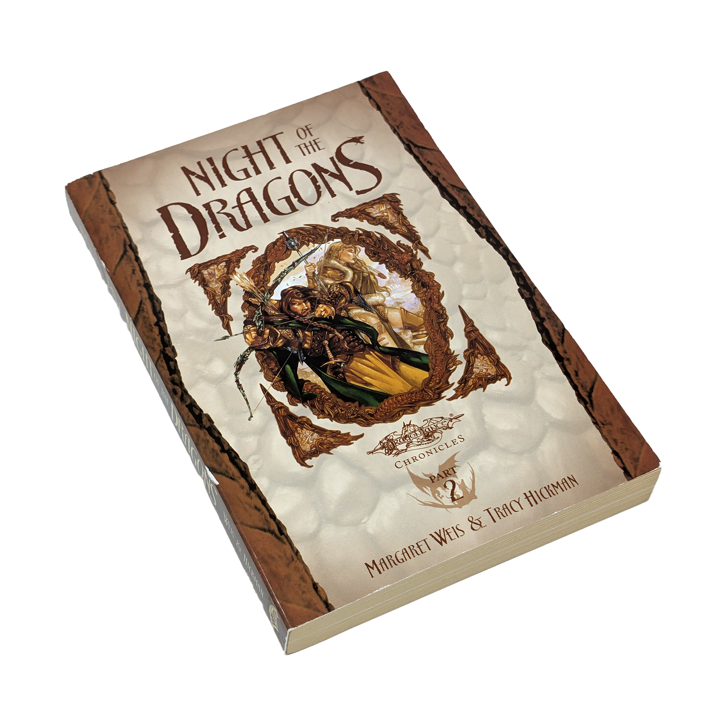 The book 'Night of the Dragons' from Chronicles 20: House of Horror, published by Margareta Weis and Tracy Hickman, shown at an angle on a plain white background.