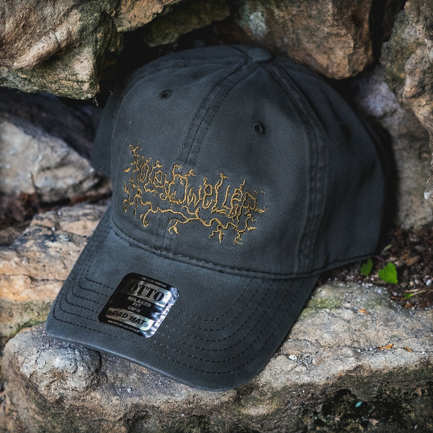 Hole Dweller Embroidered Monochrome Hat