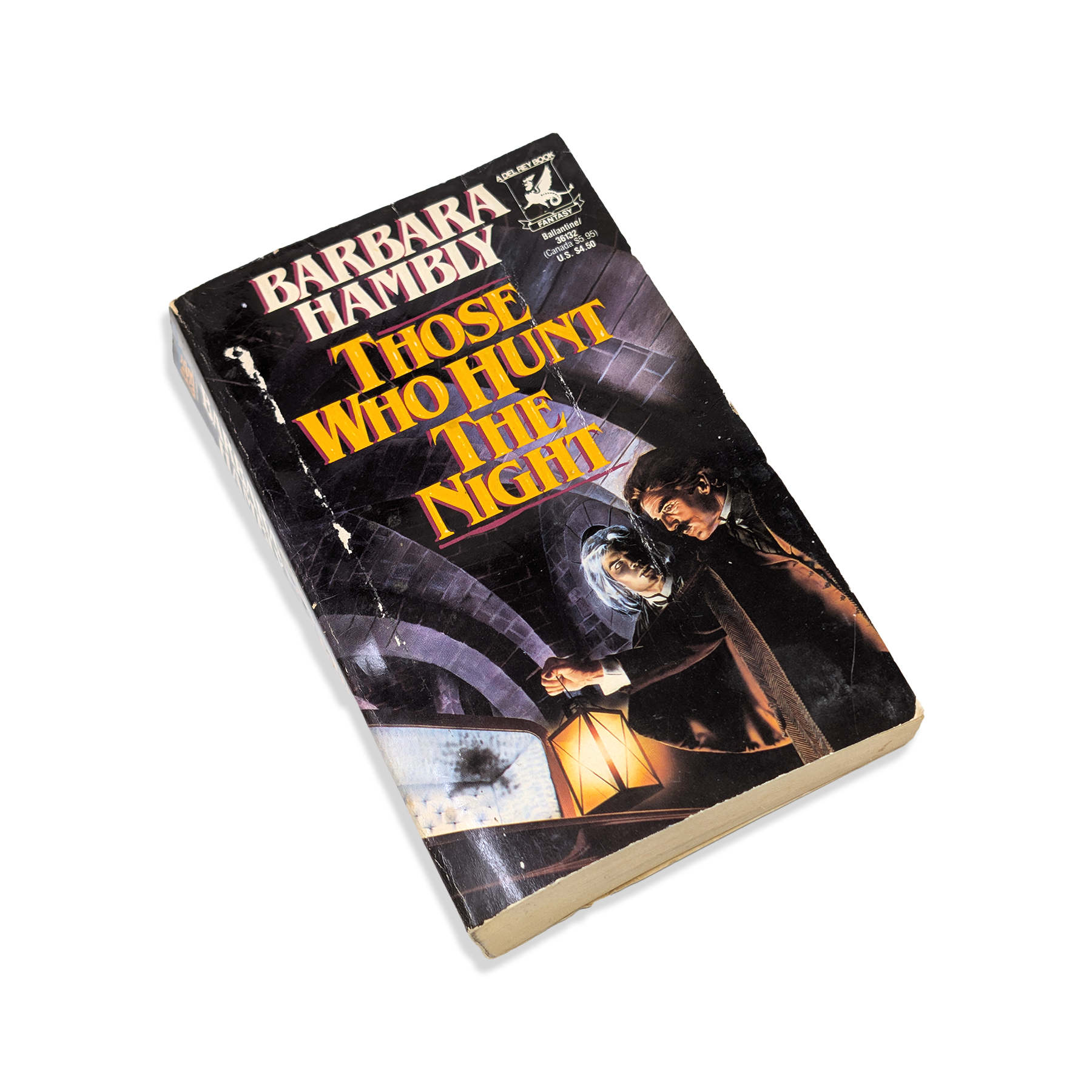 Book titled 'Those Who Hunt the Night' by Barbara Hamby on a white background