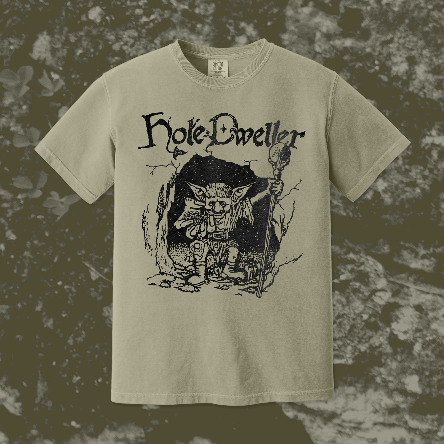 Hole Dweller Comfort Colors T-Shirt Khaki