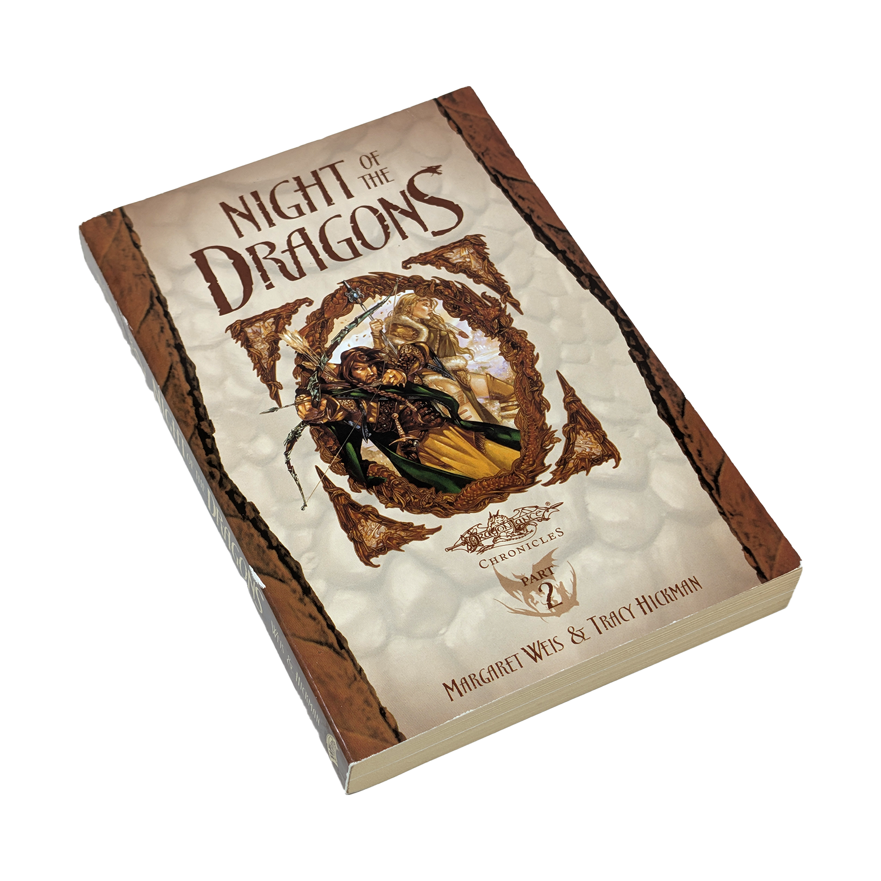 The book 'Night of the Dragons' from Chronicles 20: House of Horror, published by Margareta Weis and Tracy Hickman, shown at an angle on a plain white background.