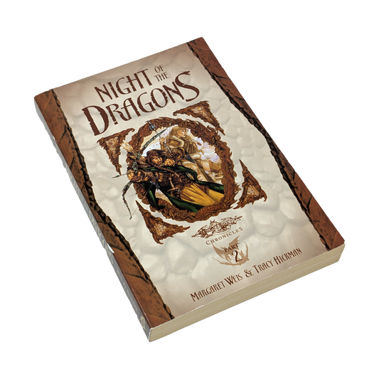 The book 'Night of the Dragons' from Chronicles 20: House of Horror, published by Margareta Weis and Tracy Hickman, shown at an angle on a plain white background.