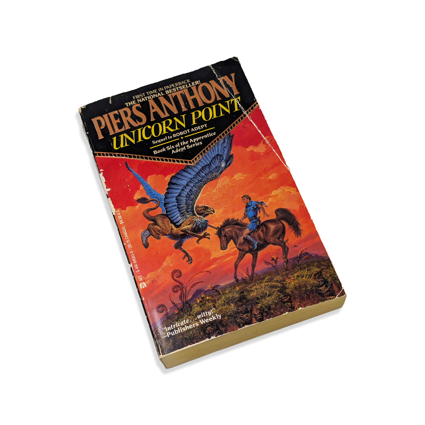 Book cover of 'Unicorn Point' by Piers Anthony with a fantasy scene on the cover.