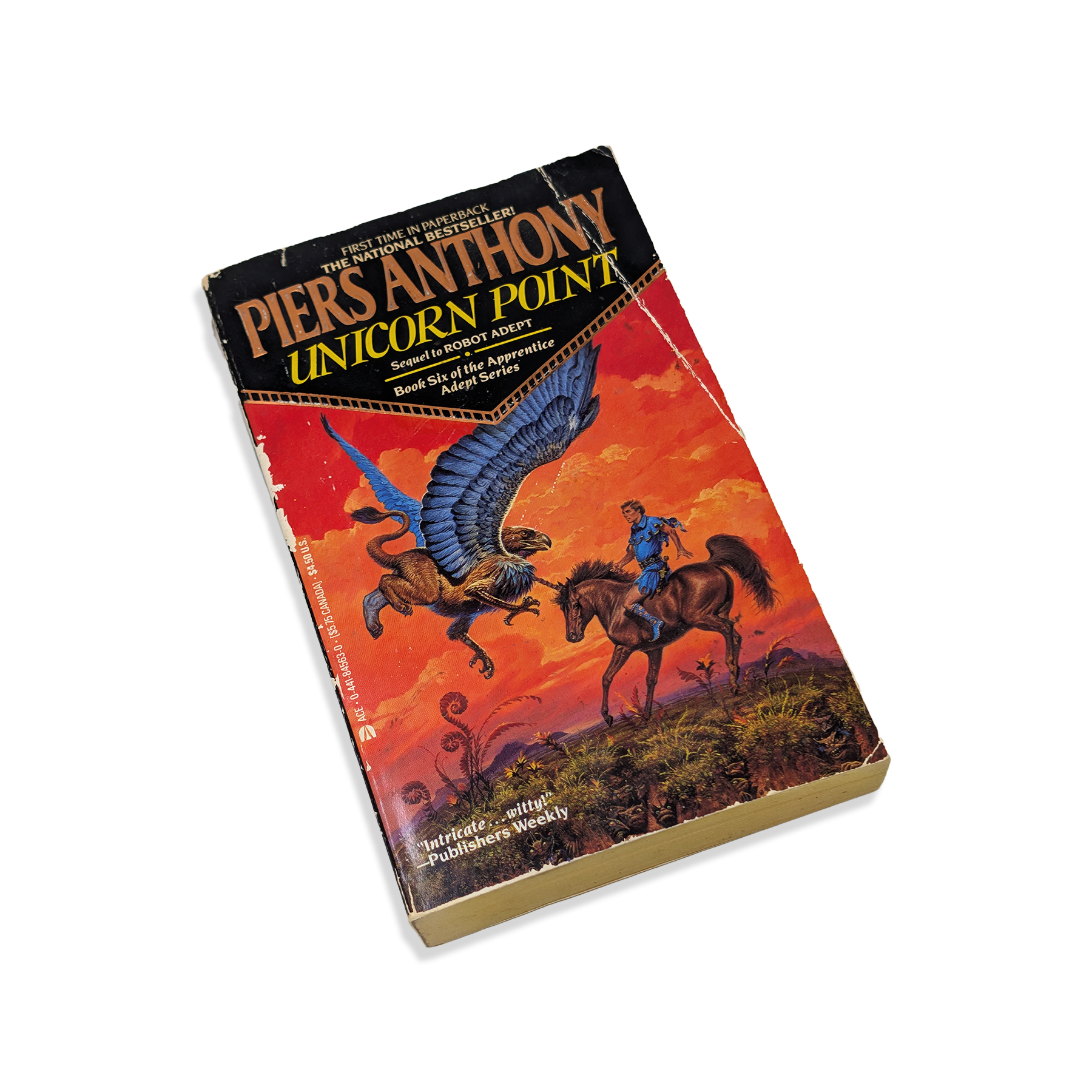 Book cover of 'Unicorn Point' by Piers Anthony with a fantasy scene on the cover.